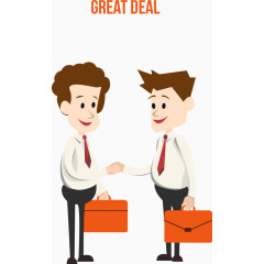 矢量合作的商务人物