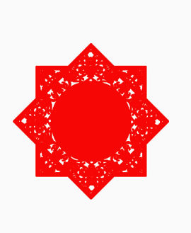 红色中国风剪纸