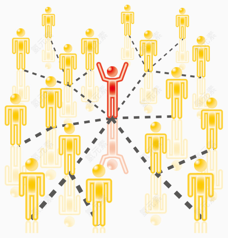 矢量陌生人际关系