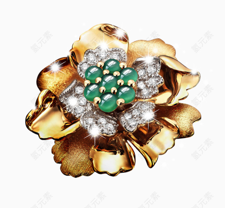 黄金珠宝花朵