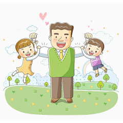 爸爸和孩子玩耍