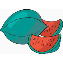 红色大西瓜绿色西瓜皮