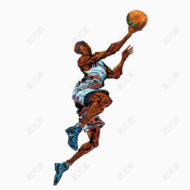 标准的上篮姿势