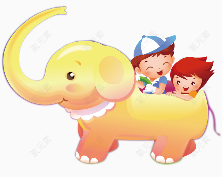 骑大象的孩子