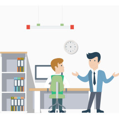 正在交流的男性