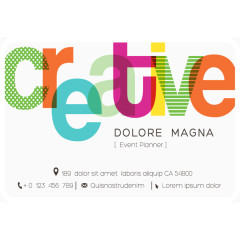 彩色创意字母个人名片模板