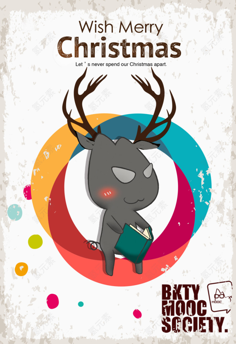 圣诞节创意卡片元素