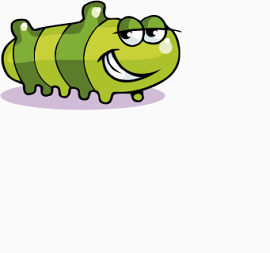 卡通毛毛虫可爱