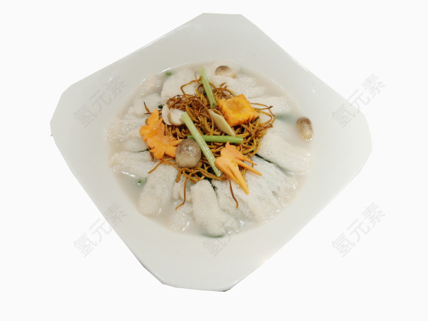 鲜虫草花竹笙浸菜苗
