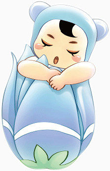 蓝色卡通小宝宝
