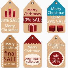 圣诞打折标签