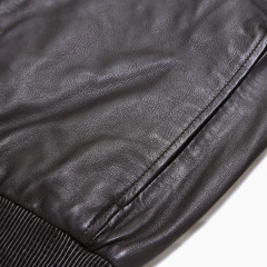 羊皮立领领口按扣男士皮衣