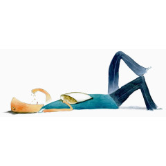 睡着吃东西的卡通人物