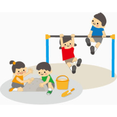 操场上的学生