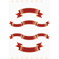 矢量酒红色彩带