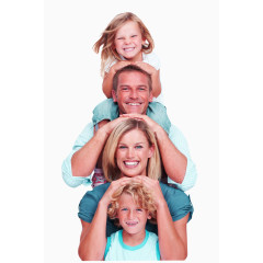 微笑的一家人面膜口吐