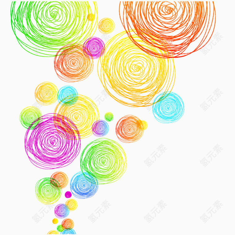 创意铅笔笔触手绘图案矢量素材