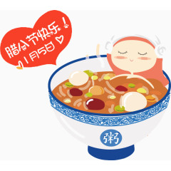 传统美食腊八粥矢量