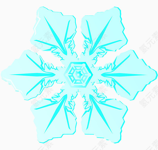 天蓝色雪花