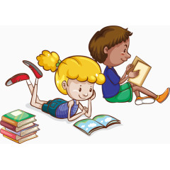 孩子认真学习看书海报素材