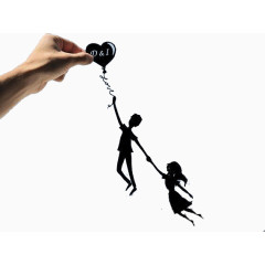 手中的情侣创意剪纸艺术