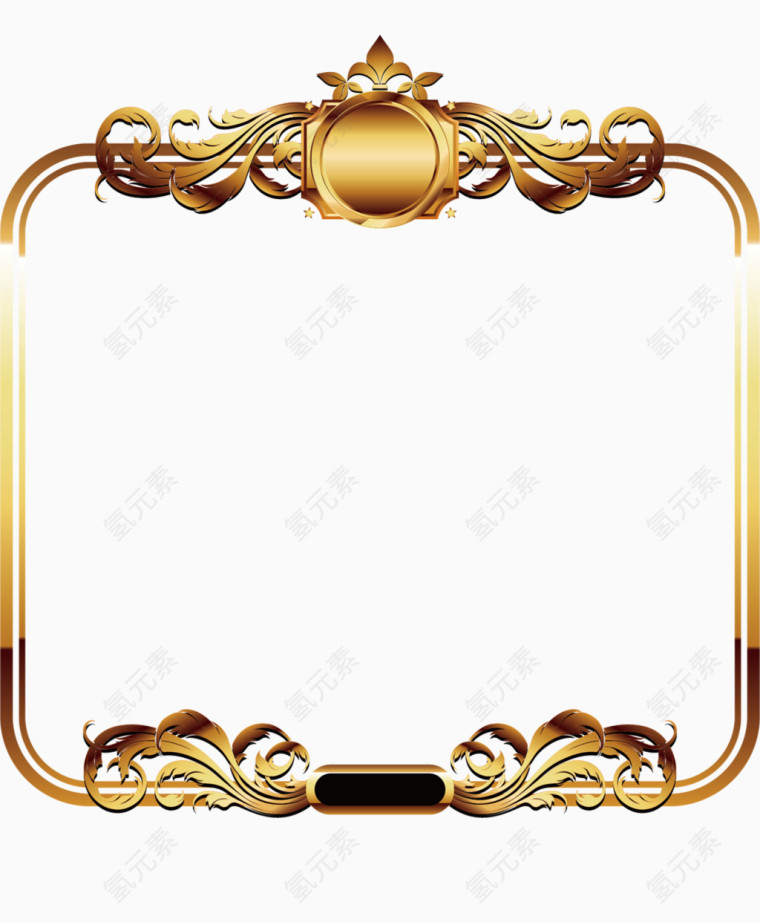 金色精美边框素材