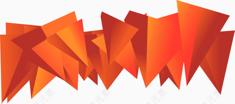 抽象三角块承诺装饰框