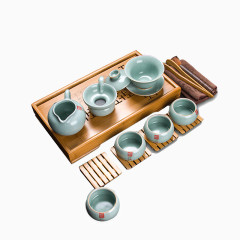 汝窑开片可养喝茶功夫茶具套装