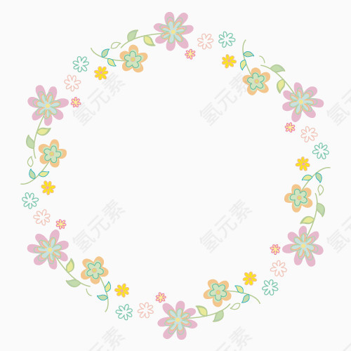 日系素雅花环
