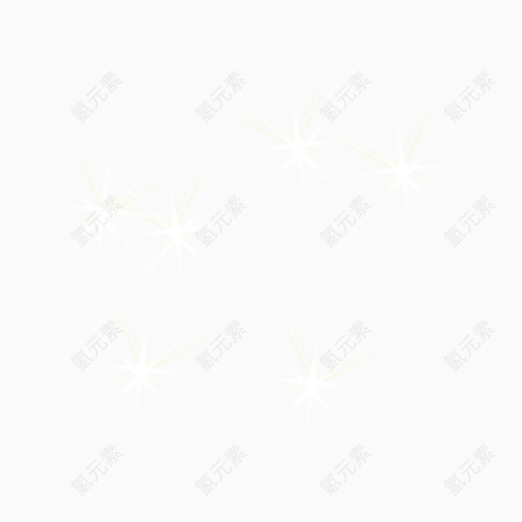 白色灯光闪烁免抠素材