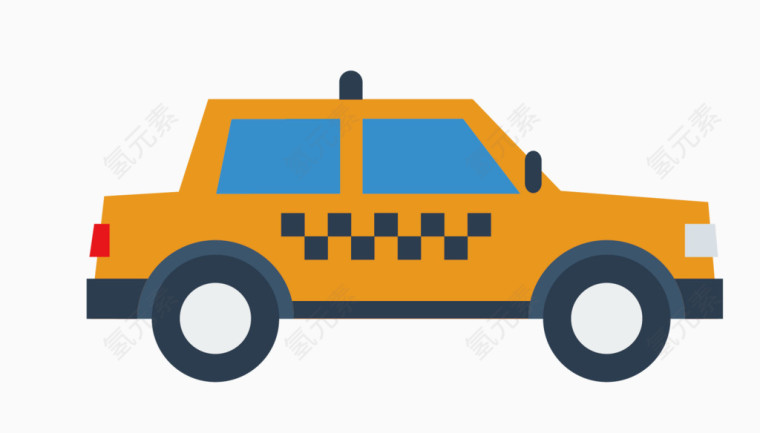 矢量黄色小车素材