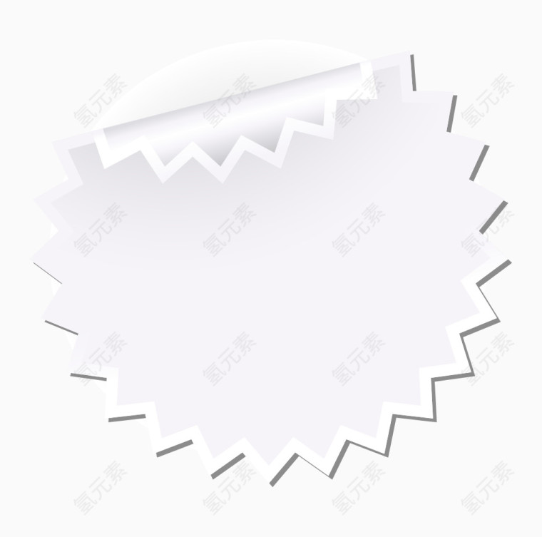 矢量立体拟真白色标牌