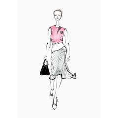 高端女装设计插画稿