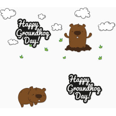 春天可爱土拨鼠