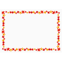相框边框枫叶红色