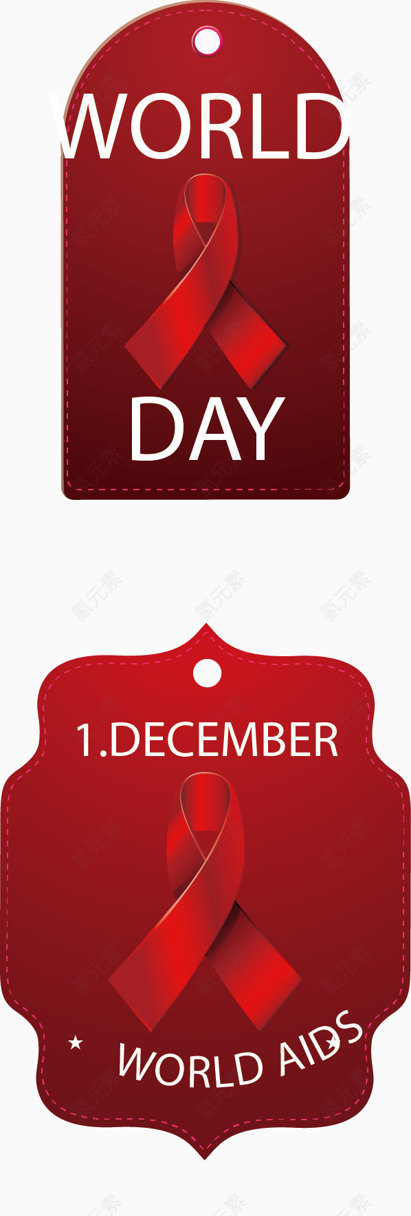 世界艾滋病日标签