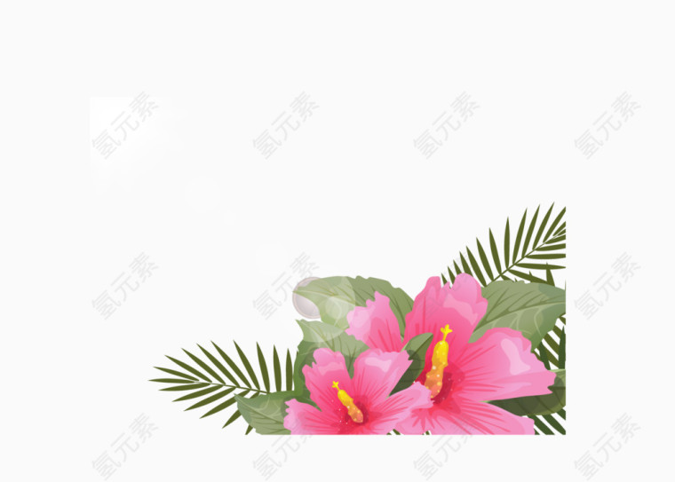 矢量图鲜艳欲滴的花朵