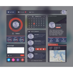 全英文简约商务风界面设计