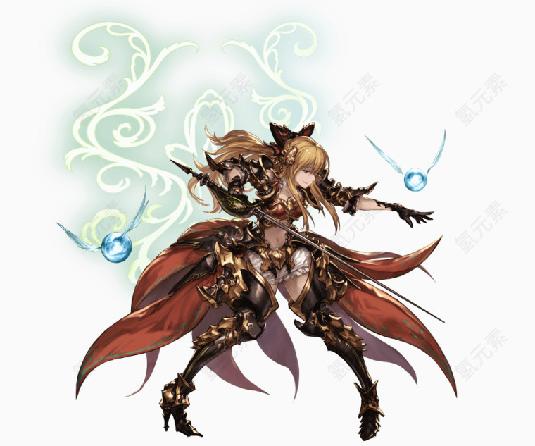 帅气的剑士准备打架