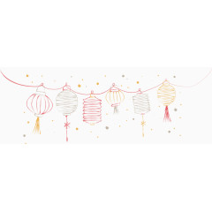 线条灯笼装饰