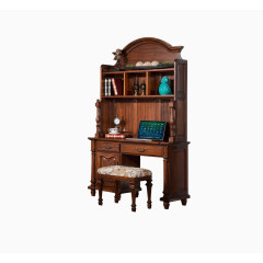 书桌书架组合写字台