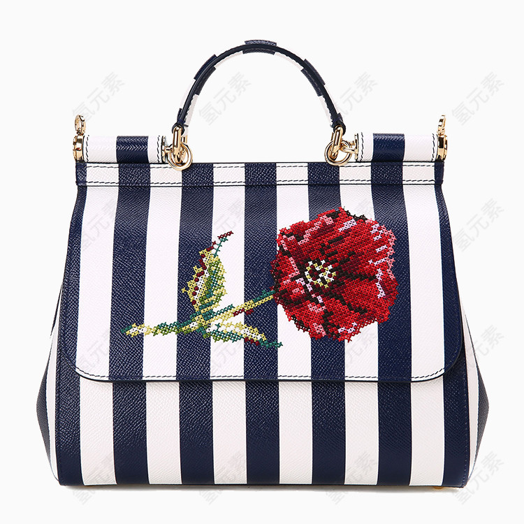 Dolce&Gabbana蓝白条纹手提包