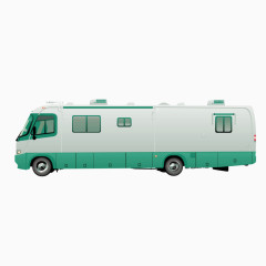 矢量蓝色长途汽车加长客车