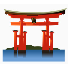 矢量日式建筑素材