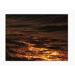 金色夕阳波光粼粼水波底纹