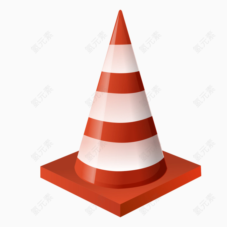 红色圆锥警示桶