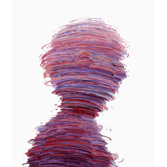 紫色人物旋转创意视觉设计