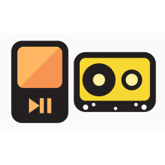 矢量视频播放器磁带素材