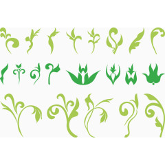 清晰绿色花边纹理