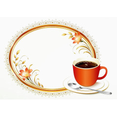 花纹花边咖啡背景图形